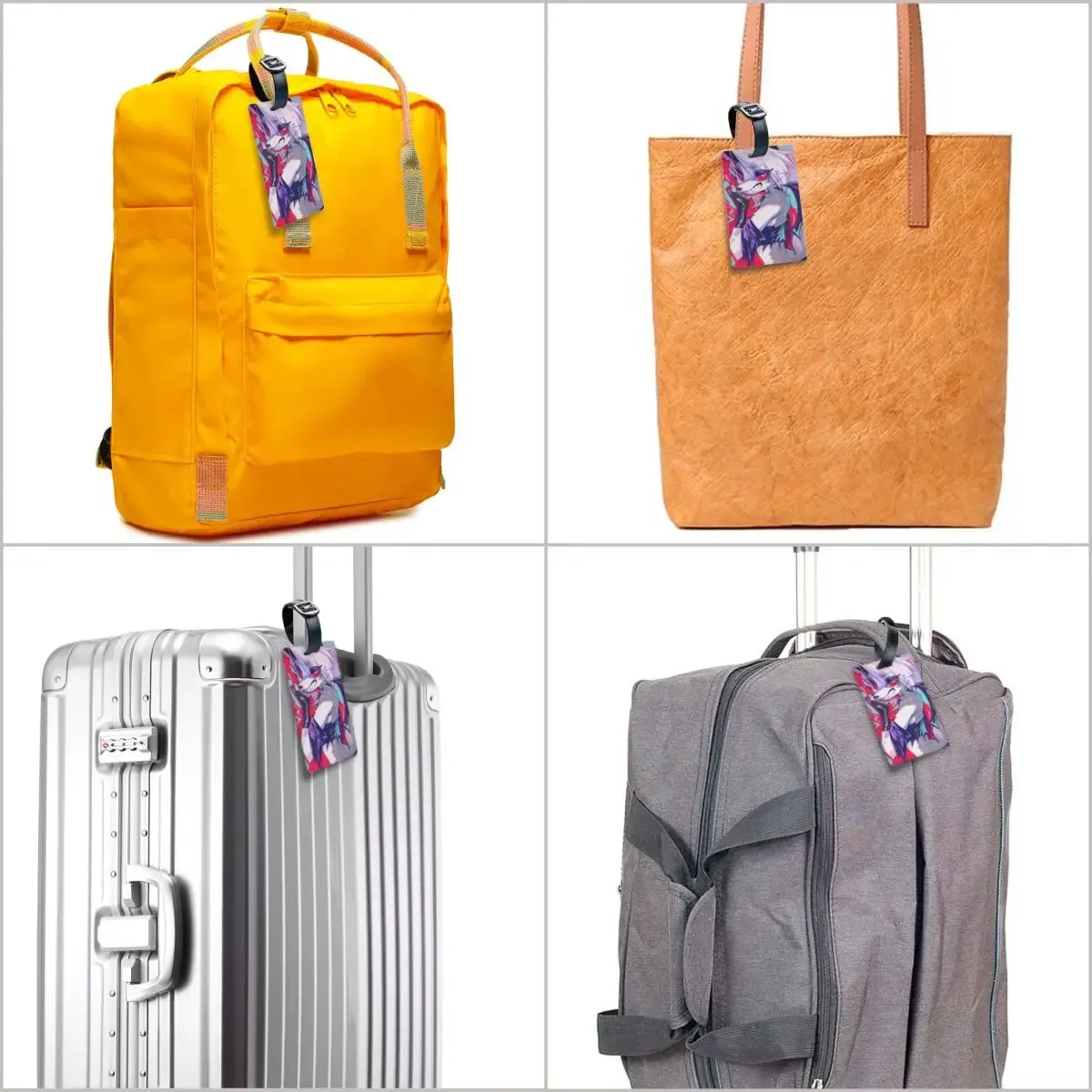 étiquettes à bagages loona, accessoires pour valises, étiquette de bagage de voyage, porte-étiquette d'embarquement, porte-nom, adresse