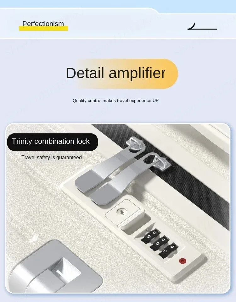 valise multifonctionnelle à roulettes avec poignée large, fermeture éclair, porte-gobelet, port usb, 20 pouces, bagage à main pour voyage