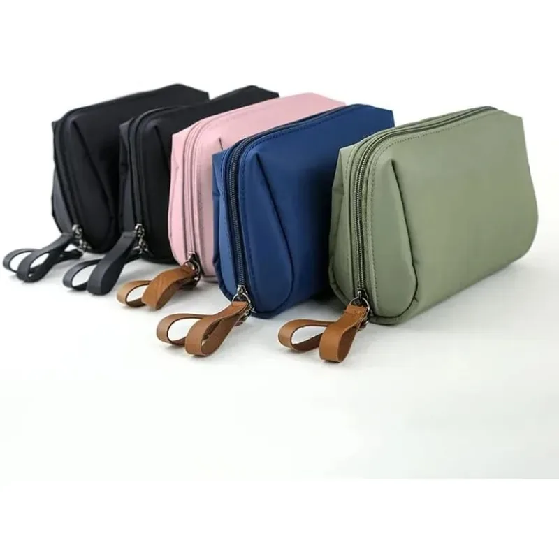 sac de maquillage portable pour femmes, 1 pièce, sac à cosmétiques, pochette de rangement pour pièces de monnaie, mini sac à rouge à lèvres, petit sac de toilette