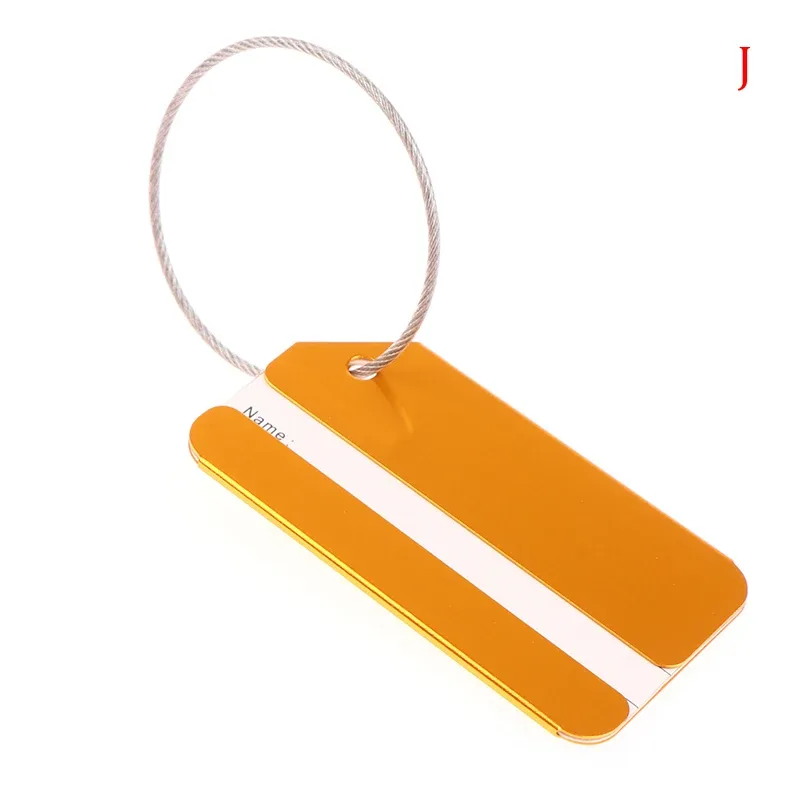 étiquettes de bagage de voyage en alliage, porte-étiquette d'adresse de valise, étiquettes de nom de bagage en métal, accessoires d'infraction, 1pc