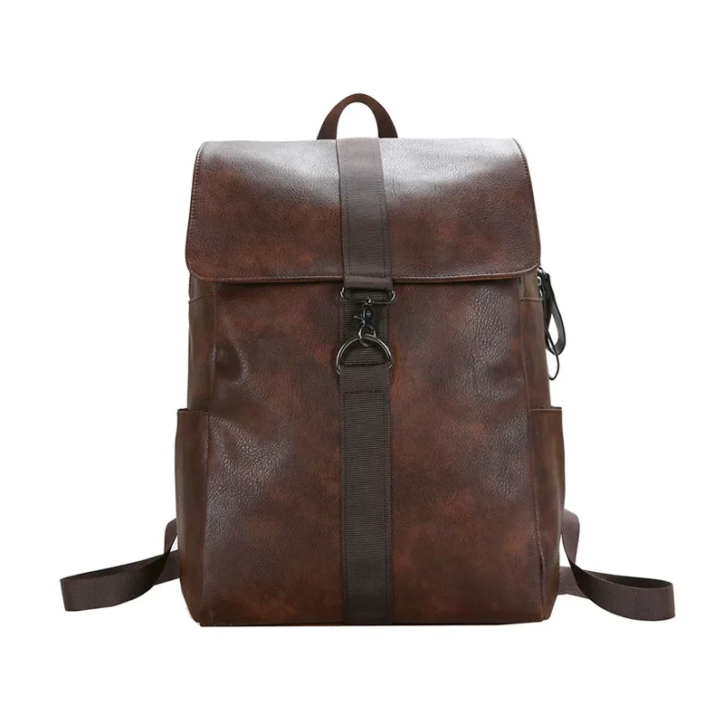 sac à dos de style coréen pour femmes, en cuir souple, grande capacité, sac de voyage et d'école, mode simple et décontracté, sac à dos quotidien pour hommes et femmes