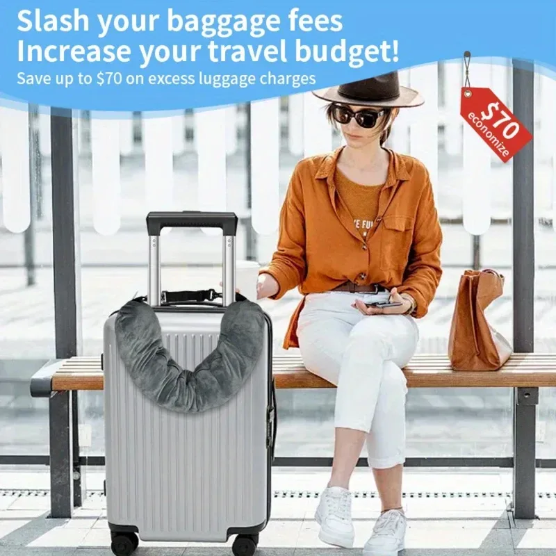 oreiller de voyage avec pochette de rangement, soutien du cou réglable en polyester, confortable et léger, 2026