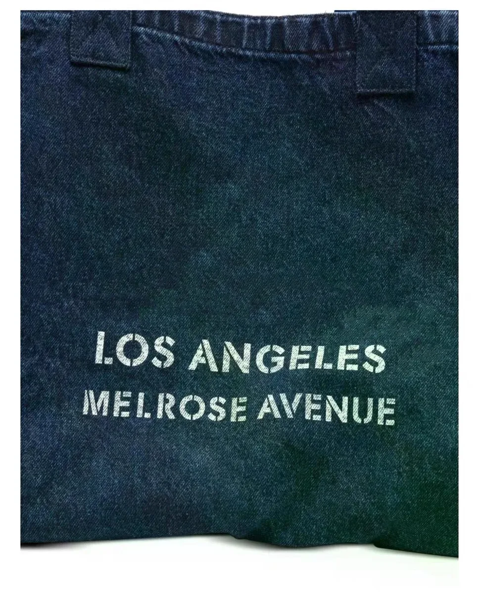 sac fourre-tout en jean délavé avec imprimé lettres de marque pour femme, grande capacité, sac à bandoulière quotidien pour femme, sac bandoulière en toile pour trajets quotidiens, nouveauté 2026