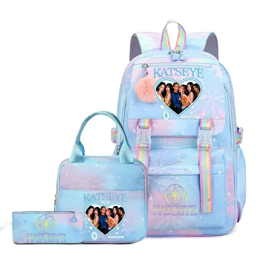 sac dos toile tissu doux motifs graphiques bandes arc ciel poignées rétractables sangles coussin air grande capacité unisexe voyage école
