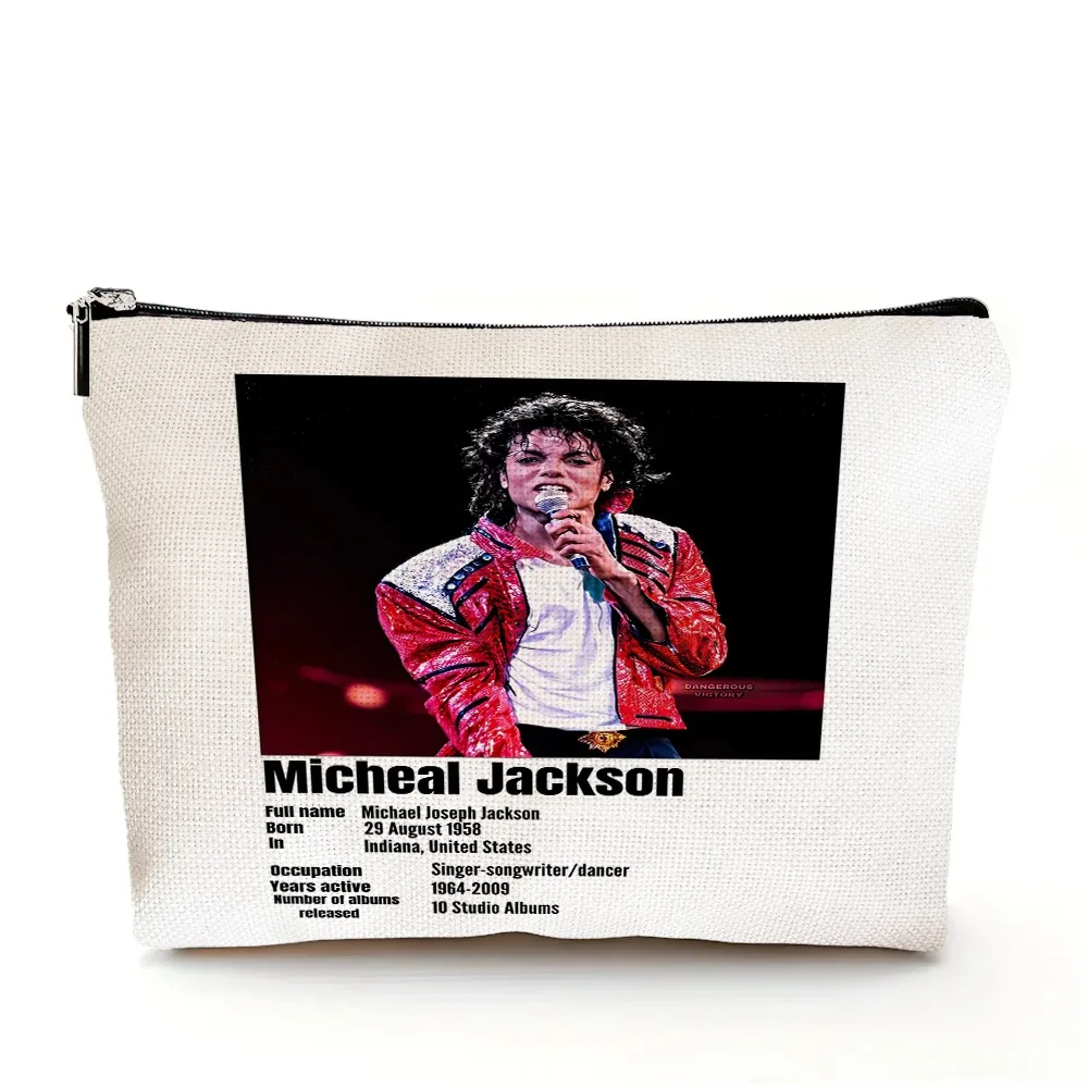 sac à cosmétiques michael jackson, sacs de maquillage double imprimé super star, sac à main de mariage pour femmes, organisateur de voyage pour dames, portefeuille pour enfant