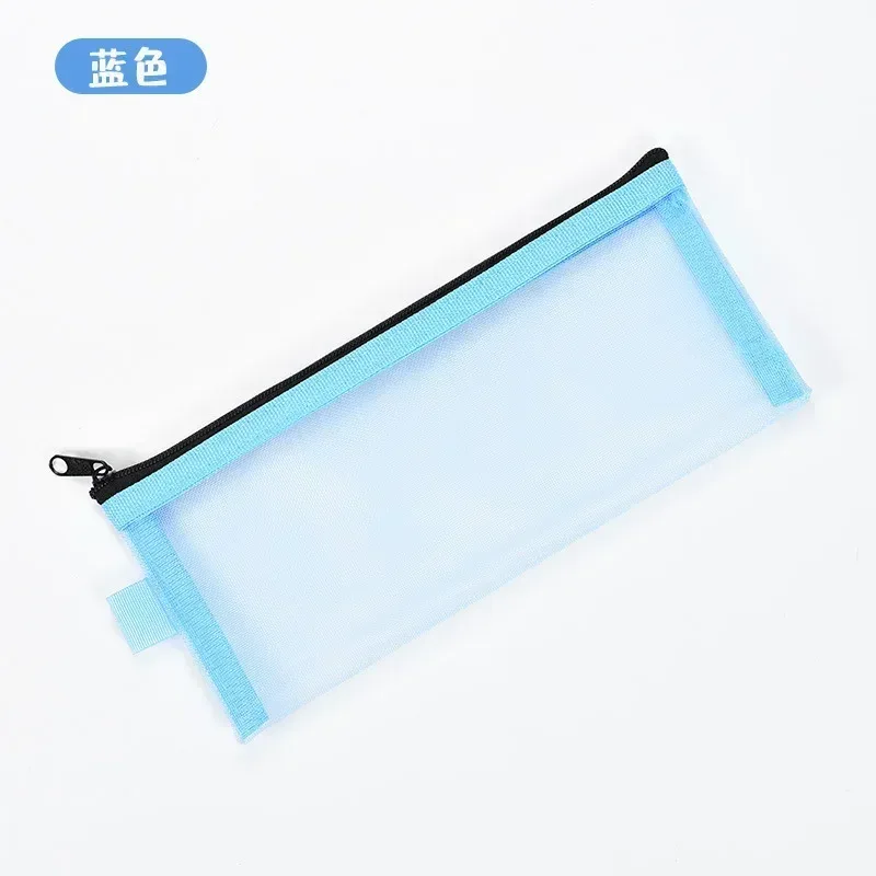 fille maille sac cosmétique filets papeterie crayon sac étui support fermeture éclair portable rouges à lèvres clés pièce de monnaie charge câble organisateur étui