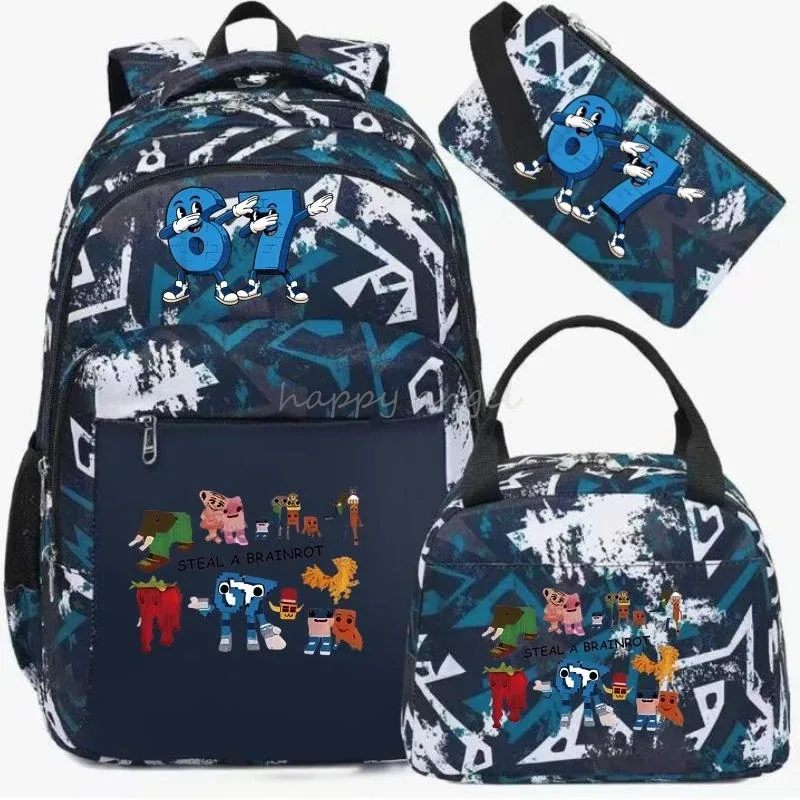 sac dos oxford université bleu motifs animaux pochette sac main ensemble voyage adolescents étudiants école confortable