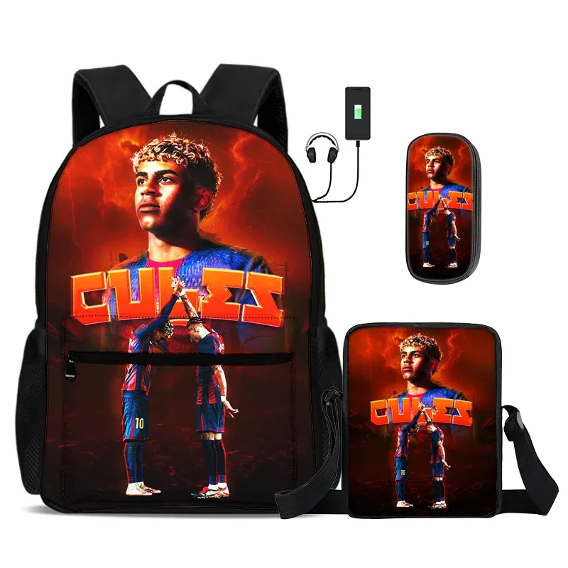 sac dos nylon motif joueur football rouge blanc noir activité sportive bandoulière arquée intérieur informatique