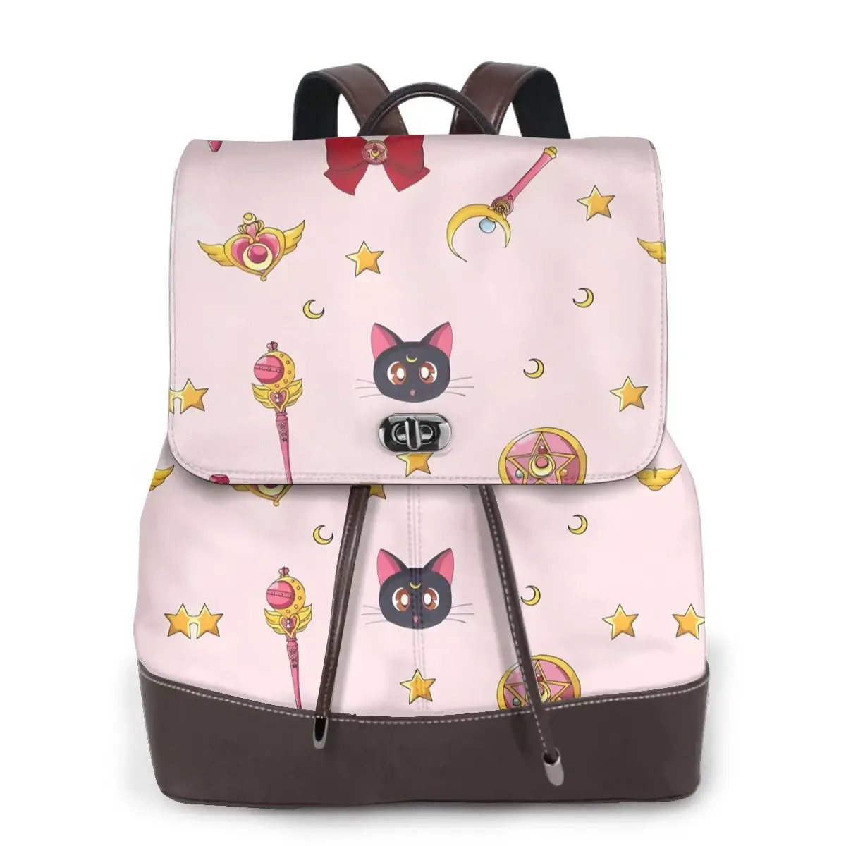 s-sailor-m-moon nouveau sac à dos pour femme tendance, sac à dos en cuir de haute qualité, sac à dos simple et élégant, sac à dos de grande capacité