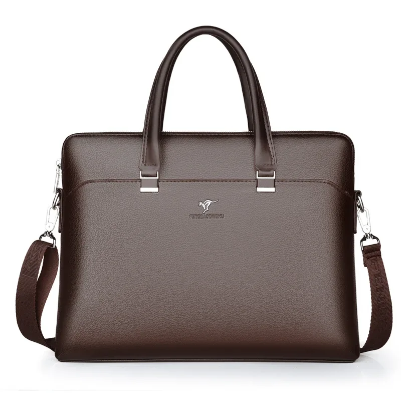 porte-documents de marque pour hommes en cuir, sacoche exécutive de bureau pour ordinateur portable 15,6 pouces, grand sac à documents, sac à main pour hommes, sac fourre-tout