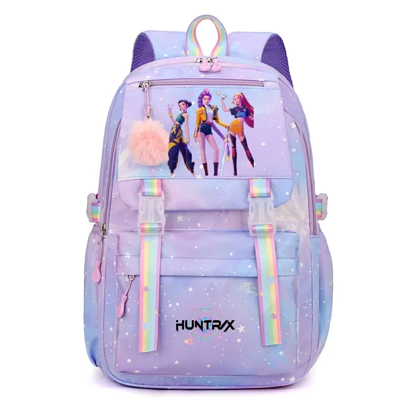 sac à dos kpop demon hunters pour étudiantes, lycéennes, collégiennes, polyvalent, adapté au quotidien et aux activités de plein air
