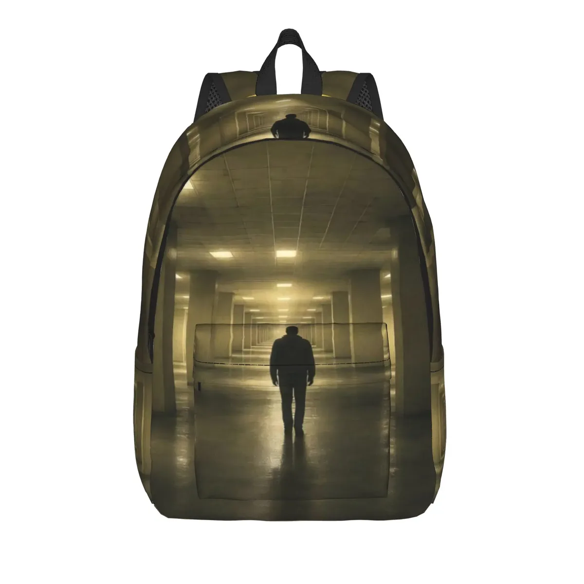 sac dos polyester jaune vif motif film couloir ultra léger voyage ecole universite femmes bandoulière ordinateur portable extérieur