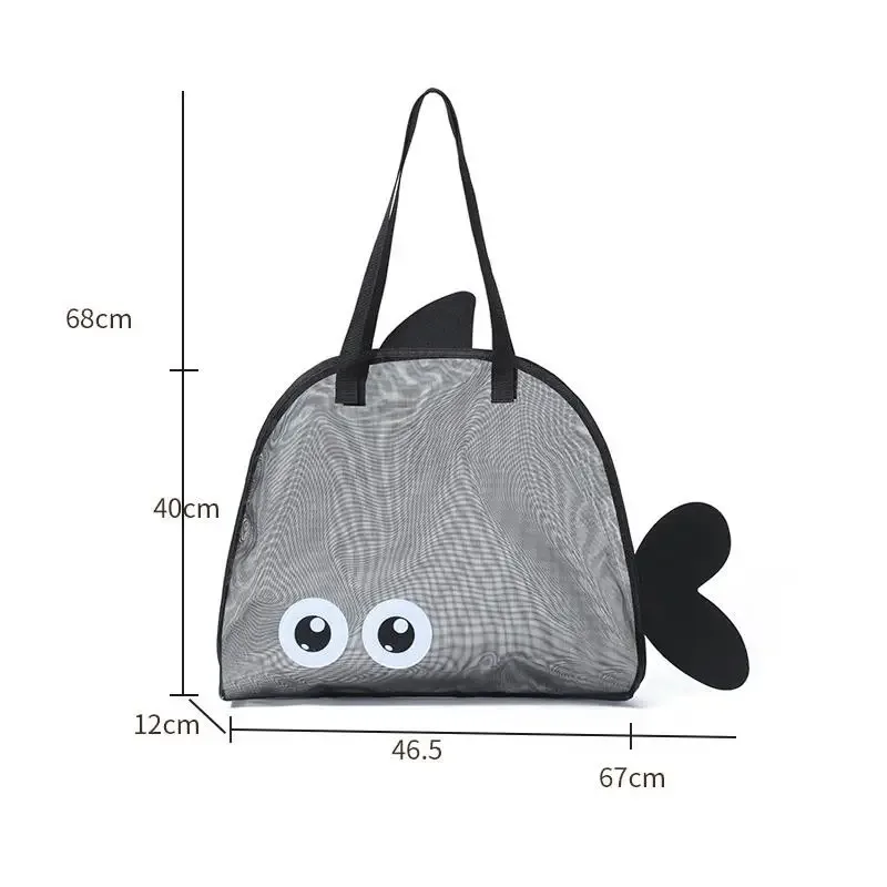 sac de rangement mignon de grande capacité, pochette portable pliable en maille pour organiser les jouets de plage, pour les voyages à la plage, les sports de plein air