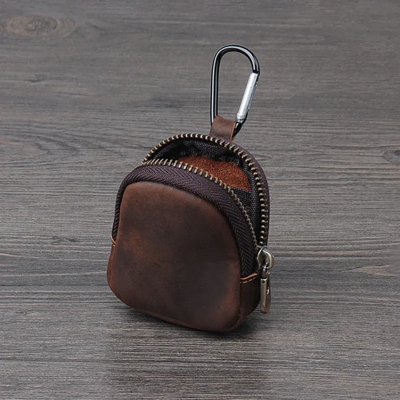 nouveau 2026 – porte-monnaie rétro mini en cuir pu pour homme et femme, avec mousqueton, multicolore, pour extérieur, et organiseur de câbles d'écouteurs