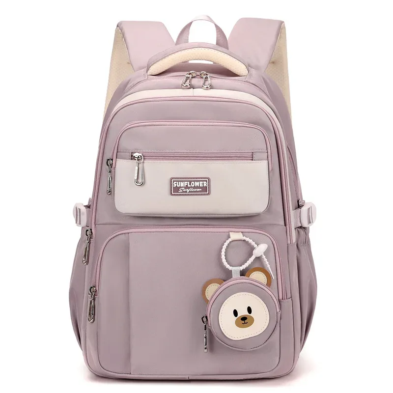sac à dos série ours mignon pour adolescentes, sac d'école léger pour collégiens, sac à dos de voyage pour femmes