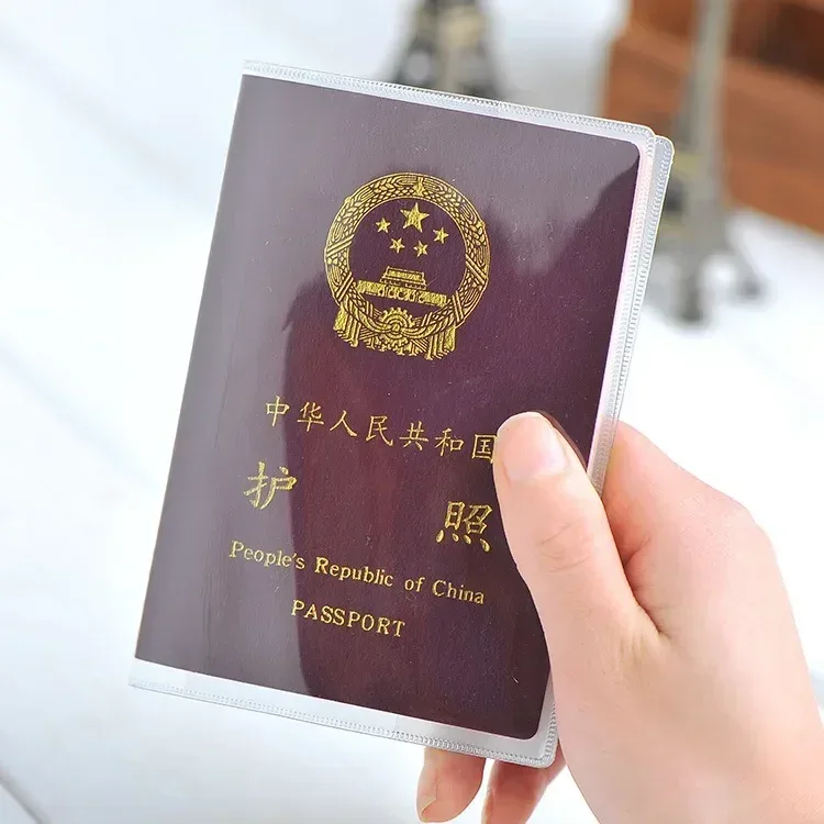 couverture de protection transparente pour passeport, sac à main en pvc, porte-carte d'identité, porte-passeport de carte de crédit, sac en poudre, voyage, femmes, affaires, d343, 1pc