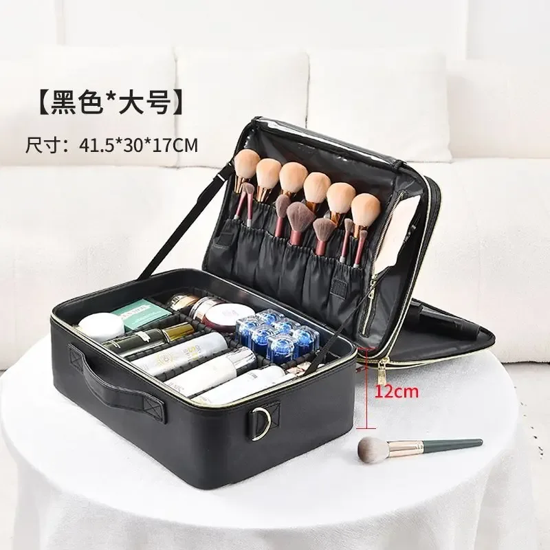 boîte à outils de broderie, sac à cosmétiques léger et de haute qualité pour femmes, nouvelle trousse de maquillage professionnelle de grande capacité 2025