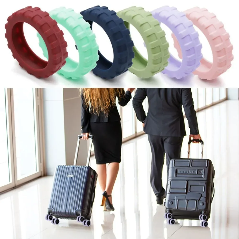 protector covers silicone bagage wheels white red silver orange golden brown office chair feet compatibility transport protection eight pièces set
