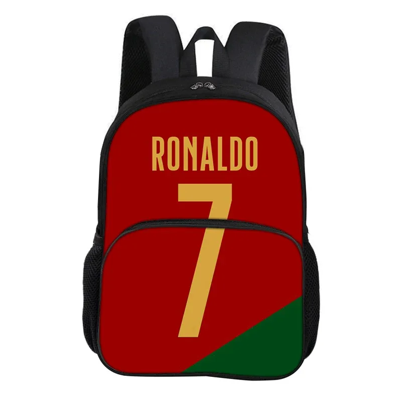 sac à dos ronaldo avec poche avant, sac d'école pour étudiants, star du football cr, sac de sport, sac de voyage, grande capacité