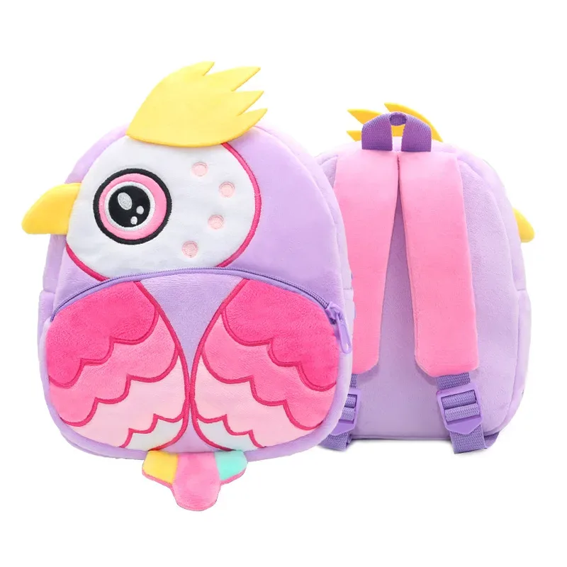 sac à dos créatif en peluche pour enfant, observateur, mignon, animal de dessin animé