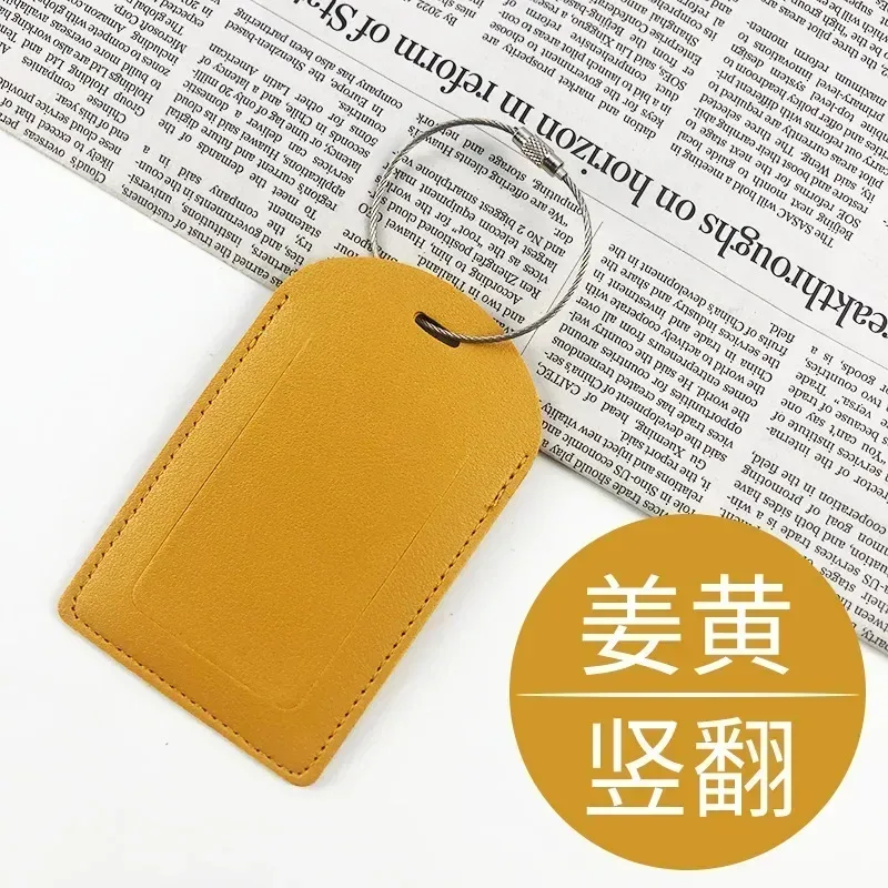 étiquettes de bagage en cuir pu pour femmes et hommes, nom de voyage, porte-adresse d'identification, étiquette d'adresse de valise, sac d'embarquement, accessoires