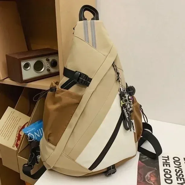 nouveau sac à dos de moto sportif de style hip-hop, pour hommes et femmes, multifonctionnel, imperméable, idéal pour les voyages, sac à bandoulière, sac d'école, sac porté en travers de la poitrine.