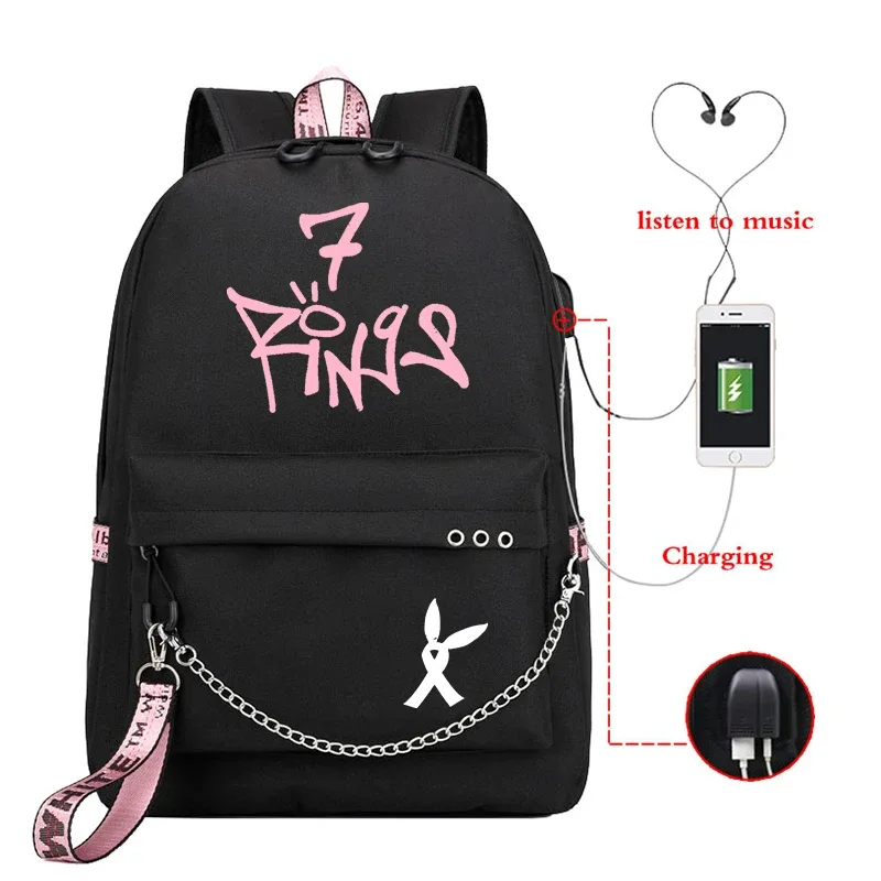 sac à dos ariana grande tendance pour filles, sac d'école pour adolescentes, sacs à dos de voyage pour femmes, sac à dos de randonnée assorti avec tout