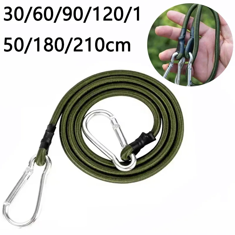 Corde élastique robuste et Durable pour l'extérieur, 30cm-210cm, sangle de chargement de 7mm d'épaisseur, fixation de sangle de bagage