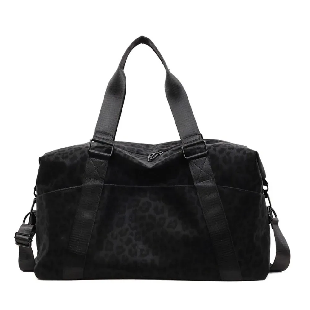 sac de voyage à imprimé léopard, sac de voyage imperméable avec sangle réglable, grande capacité, sac à main léger et multifonctionnel