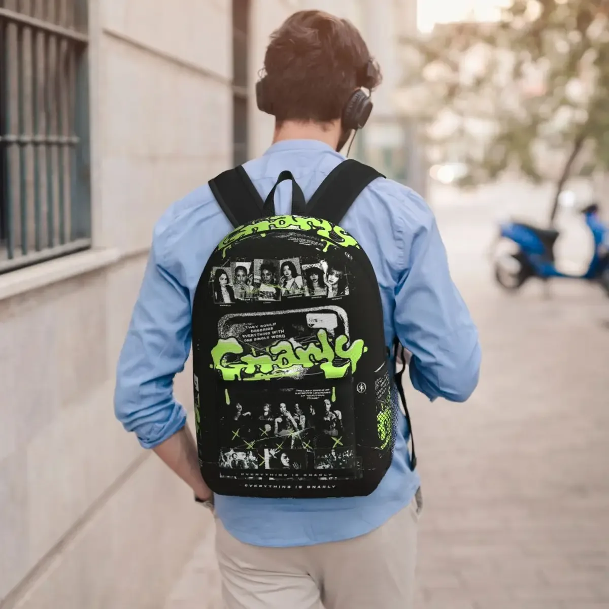 sac à dos d'étudiant katseye gnarly de style coréen, sac d'école, sac à dos de randonnée, sac de voyage pour hommes et femmes, sac à bandoulière