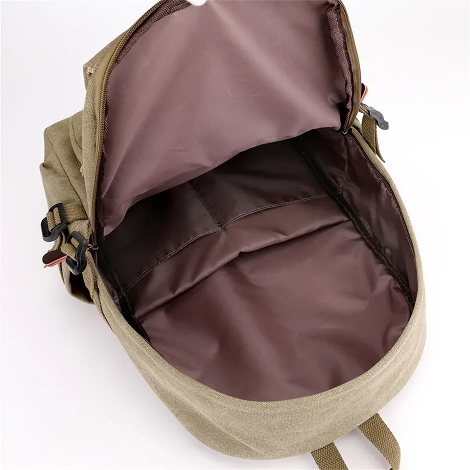 sac à dos en toile de grande capacité pour hommes, sacs d'école pour adolescents, sac de voyage antivol, sac initié, haute qualité