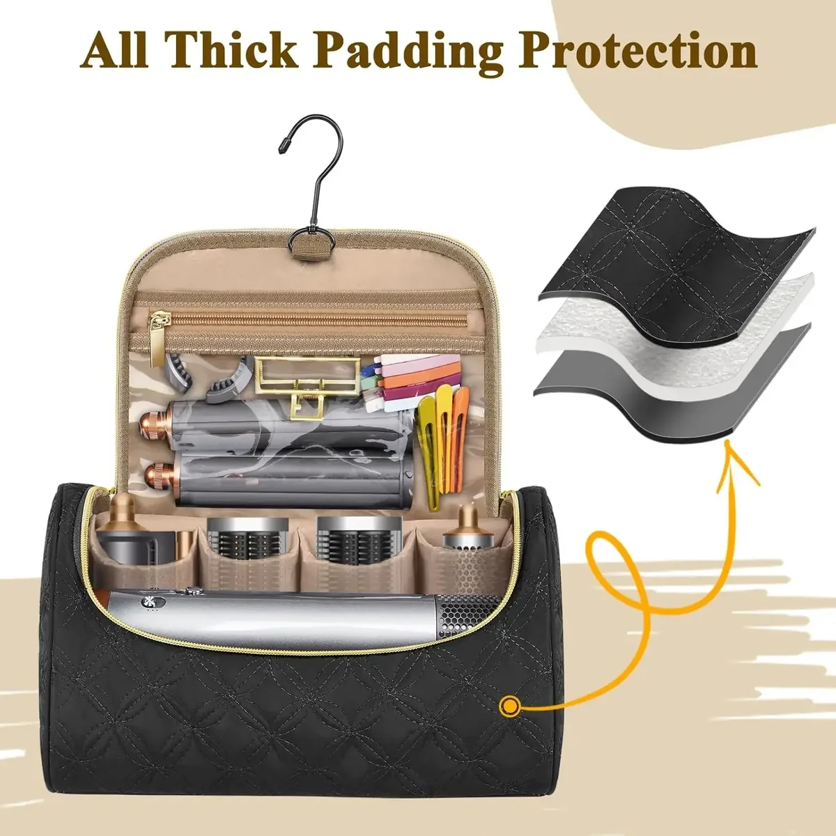 mallette de rangement de voyage organisateur pour dyson airwrap sac de maquillage portable fer à friser sèche-cheveux sac anti-poussière pochette sèche-cheveux étui