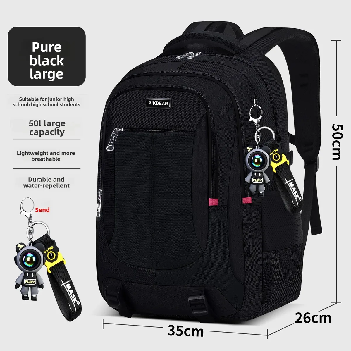 sac à dos camouflage avec pendentif astronaute pour hommes, sac à dos pour ordinateur portable, sacs à dos primaires pour adolescents, sacs d'école orthopédiques pour étudiants