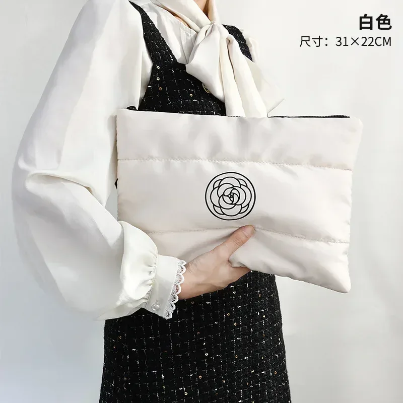 trousse de maquillage de toilette remplie de coton pour femmes, organisateur de maquillage de grande capacité, sacs de rangement de cosmétiques portables, sac de lavage de voyage