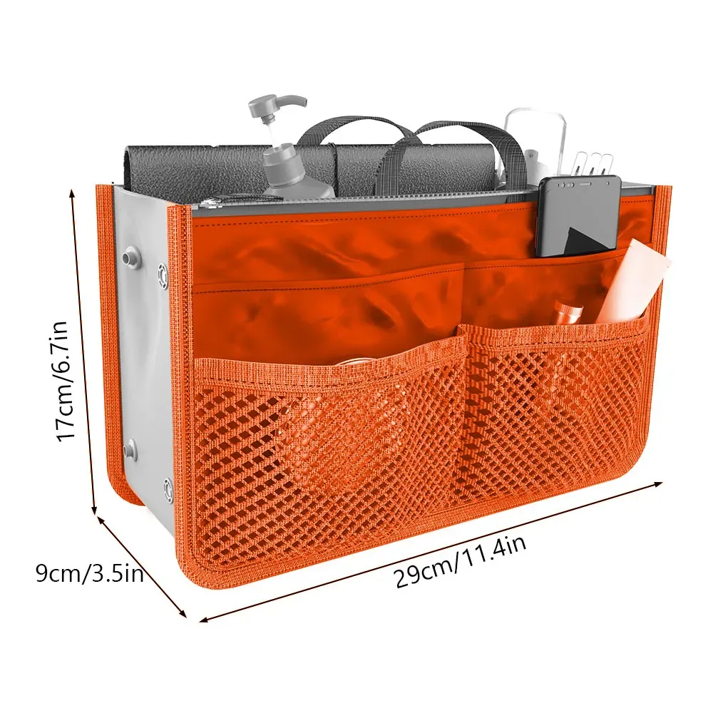 sac à main multi-poches pour organisateur de maquillage, sac à cosmétiques de grande capacité, sac à main de voyage multicolore portable