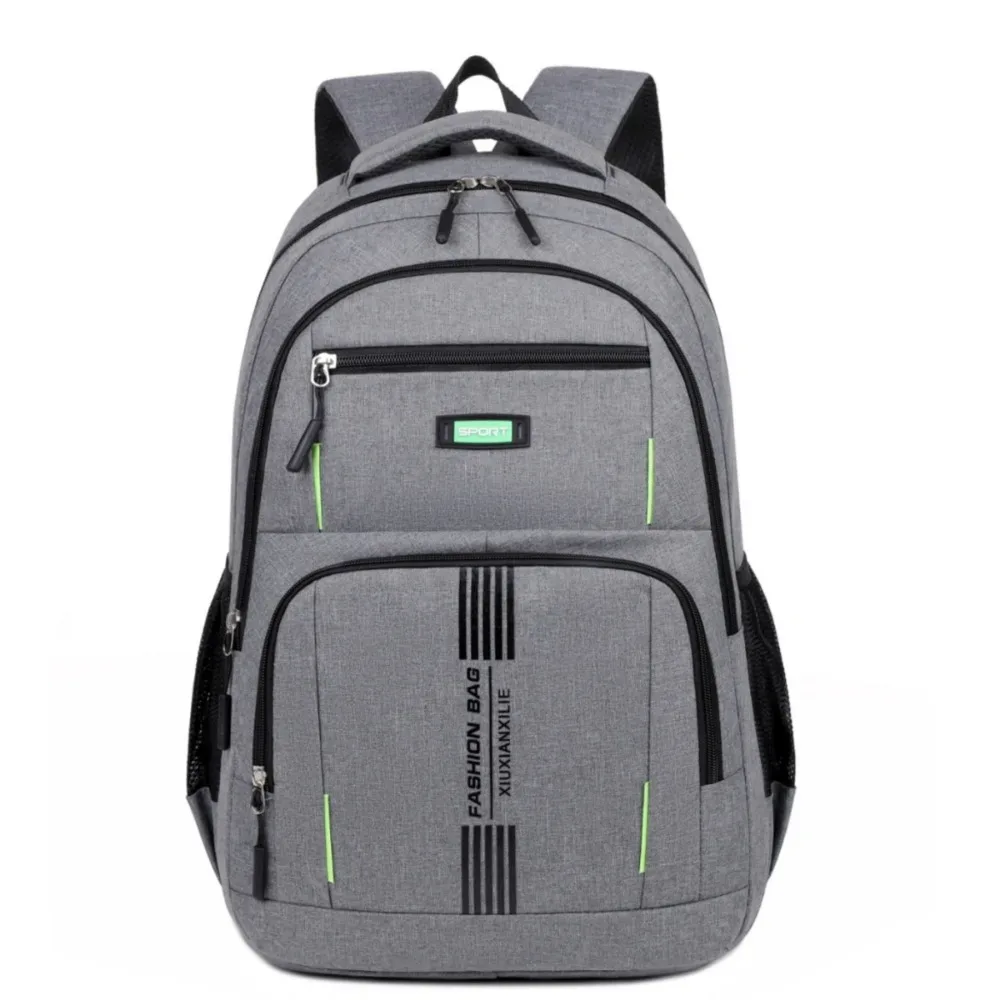 sac à dos multi-couches de style neutre avec poches superposées, sac à dos décontracté pour les voyages d'affaires, sac pour ordinateur portable, imperméable
