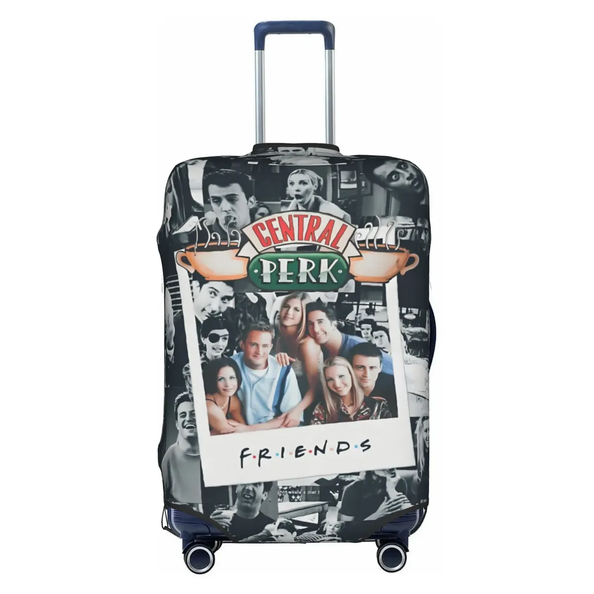 housse de protection pour bagages, motif personnalisé de la série télévisée friends, avec citation amusante, convient aux valises de 18 à 32 pouces