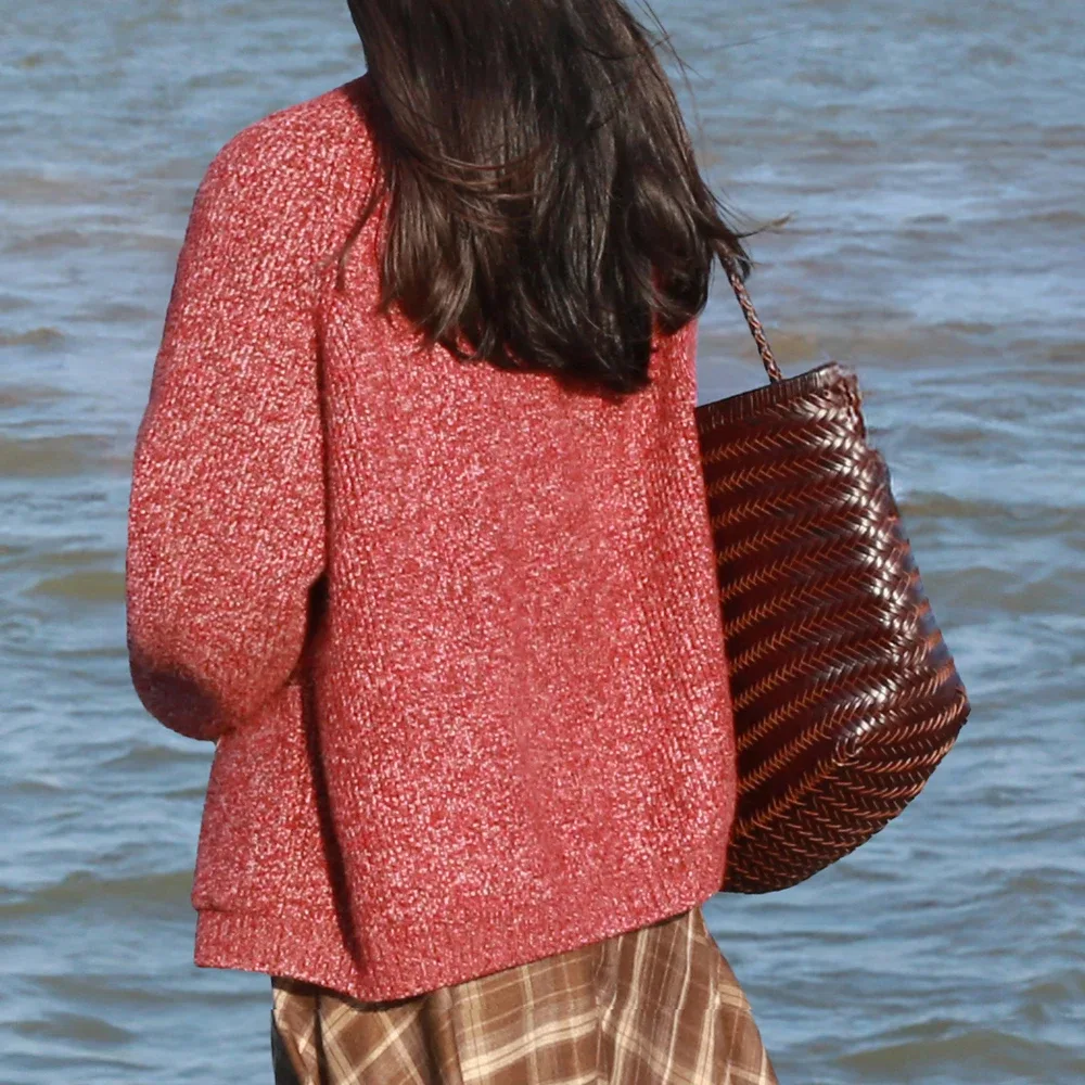 sac à main en cuir véritable pour femmes, grand sac fourre-tout vintage, sac à bandoulière décontracté, sac de shopping en cuir de vache tissé, sac bandoulière pour femmes