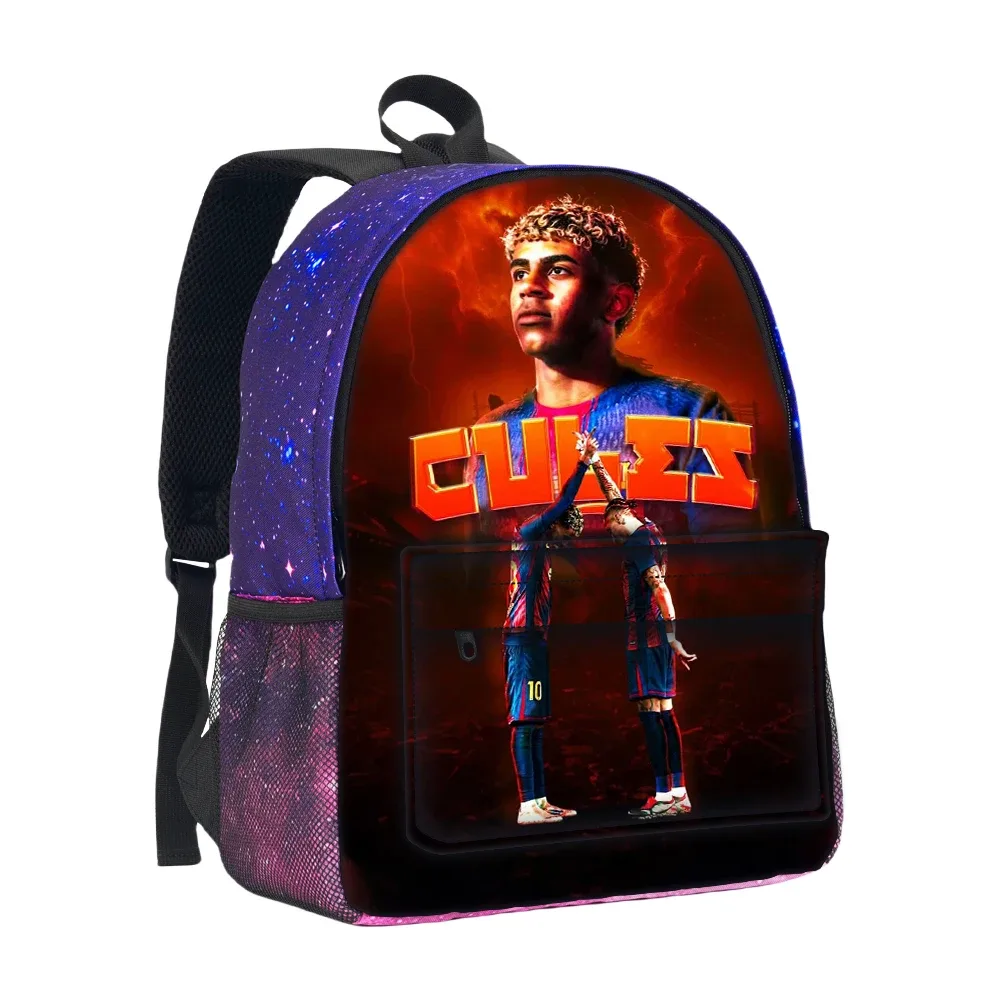 sac à dos pour garçons et filles, sac à dos football star starry sky, sac d'école l-lamin yamal, grande capacité, mochila rucksack school