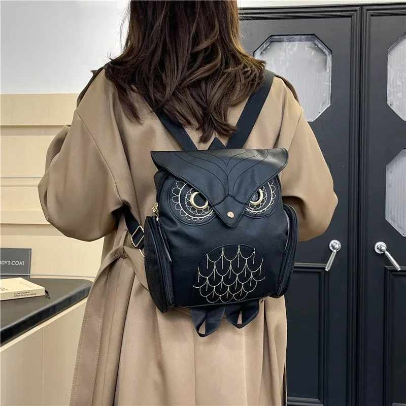 sac à dos hibou tendance pour femme, sac de voyage décontracté, sac à bandoulière, mochila bolsa