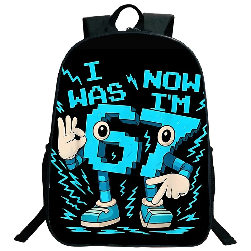 steal a brainrot 67 six seven sac à dos pour enfants, sac à dos de voyage pour étudiants, garçons et filles, sacs d'école au design amusant avec des chiffres, légers