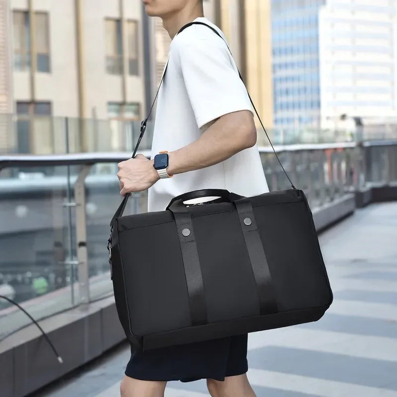oxford – sacs fourre-tout de voyage décontractés pour hommes, sacs à poignée supérieure, sacs à main d'affaires de grande capacité, sac de fitness étanche pour salle de sport, bagages