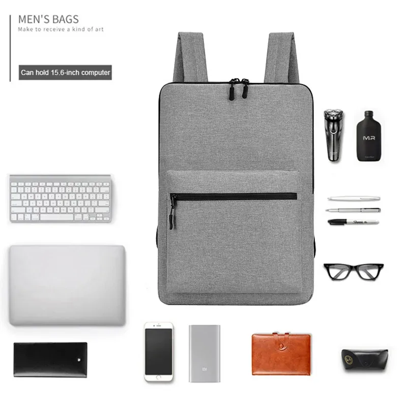 sac à dos minimaliste et fin pour femmes et hommes, sac de travail décontracté, ultra-fin, étanche, sac à dos pour ordinateur portable 14" 15.6"