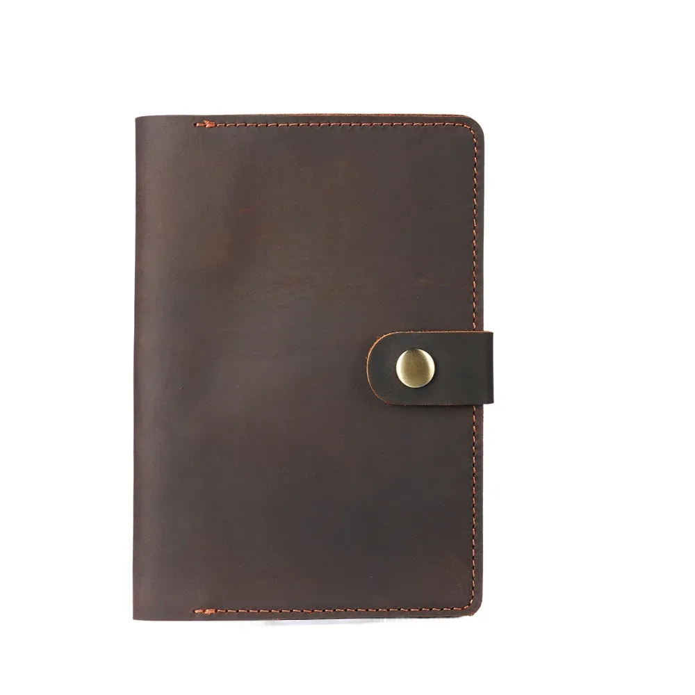 pochette voyage cuir vache marron clair button closure intérieur liège beige organisateur documents neutral