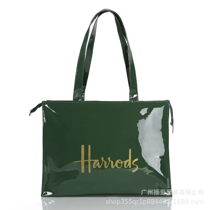 sac fourre-tout imperméable en pvc à imprimé cartoon pour femmes, sac à main décontracté et portable, sac pour le shopping, les trajets quotidiens et l'utilisation quotidienne en extérieur. ﻿