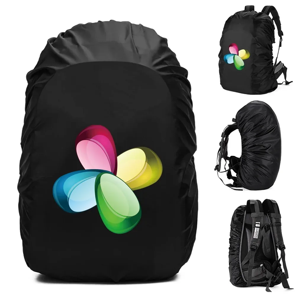 housse de pluie imperméable pour sac à dos, accessoires de voyage, motif 3d imprimé, portable pour l'extérieur, 20l-70l, pour randonnée et escalade
