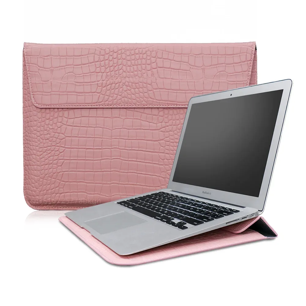 étui pour ordinateur portable en cuir lisse personnalisé avec monogramme et initiales, pour macbook air 13 pouces, pro retina 15 pouces, housse de protection pour ordinateur portable