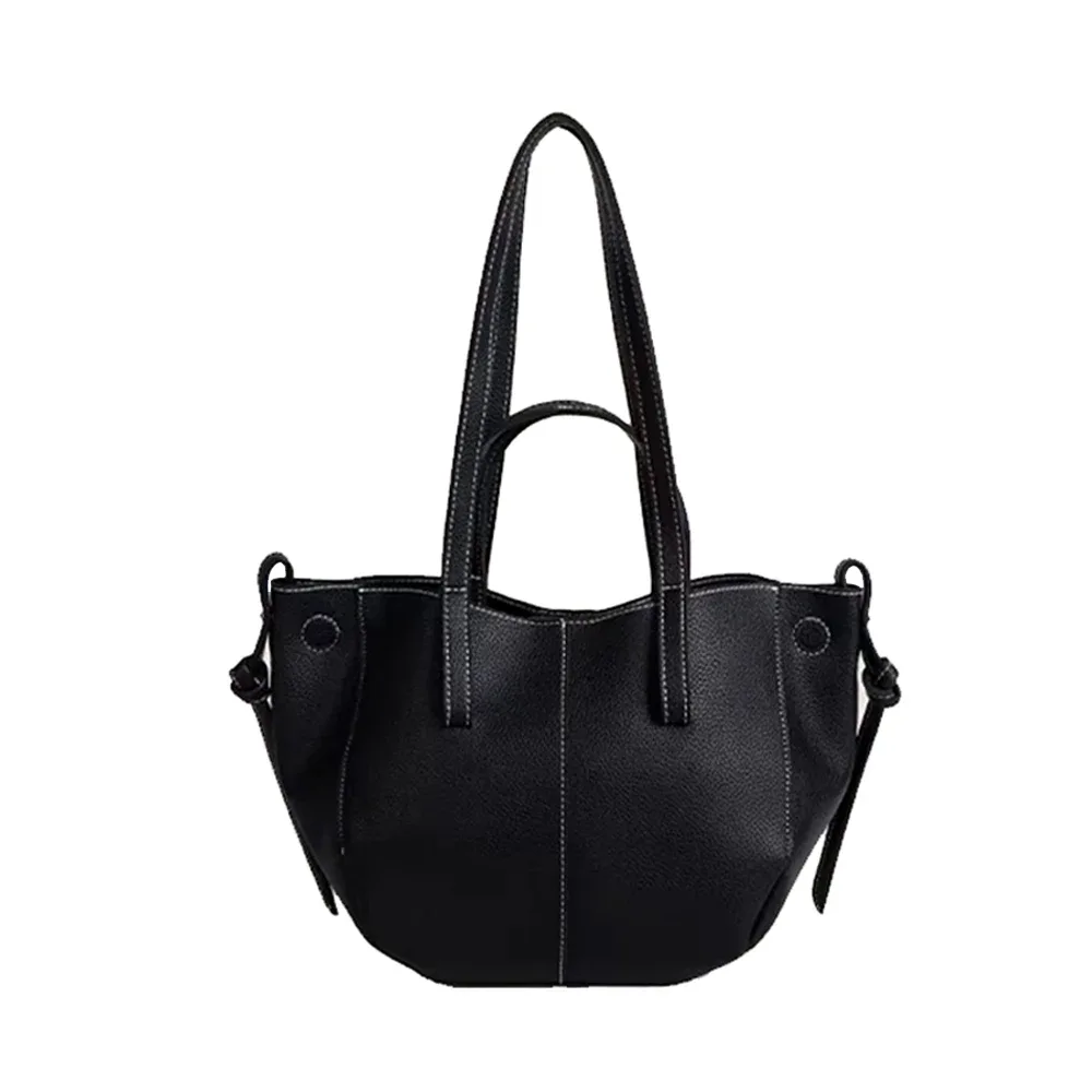 Sac à main en cuir souple pour femmes, fourre-tout à ailes de niche, fourre-tout premium sense, grande capacité, sac de transport