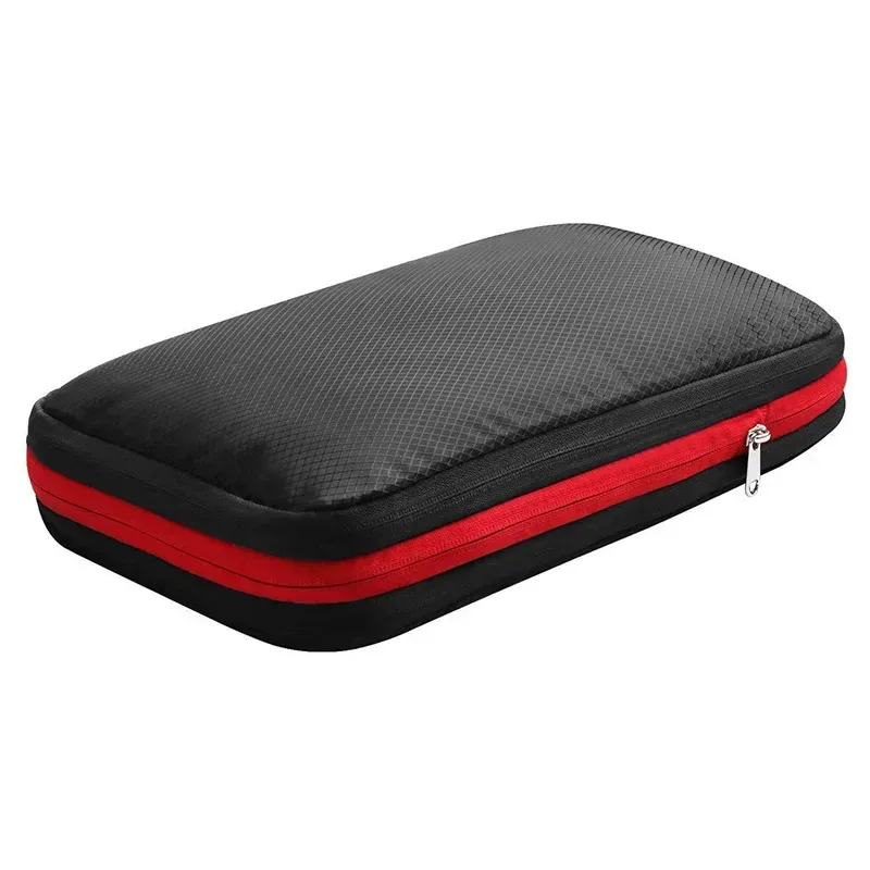 organisateur voyage compression double sacs rangement tissu noir bordure rouge polyvalent transport chaussures vêtements