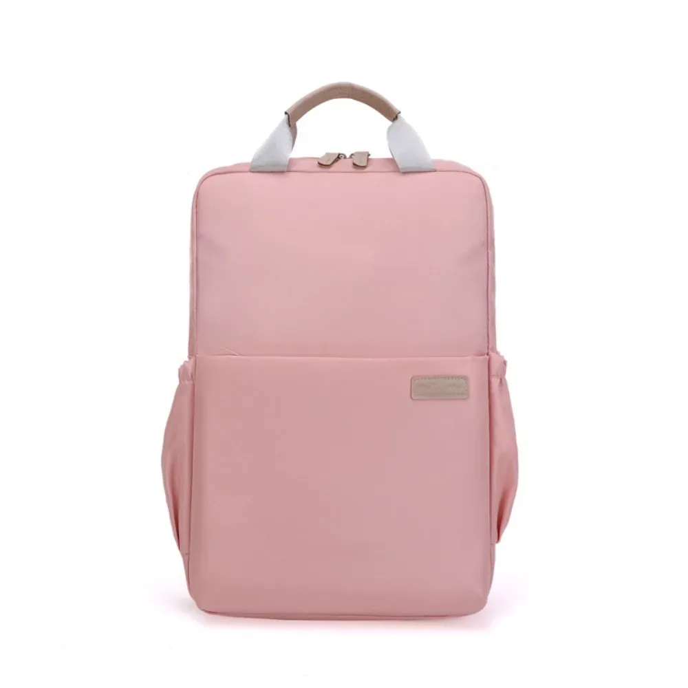 sac dos nylon bleu rose pâle noir antichoc imperméable poche téléphone épaules confortables usage voyage école